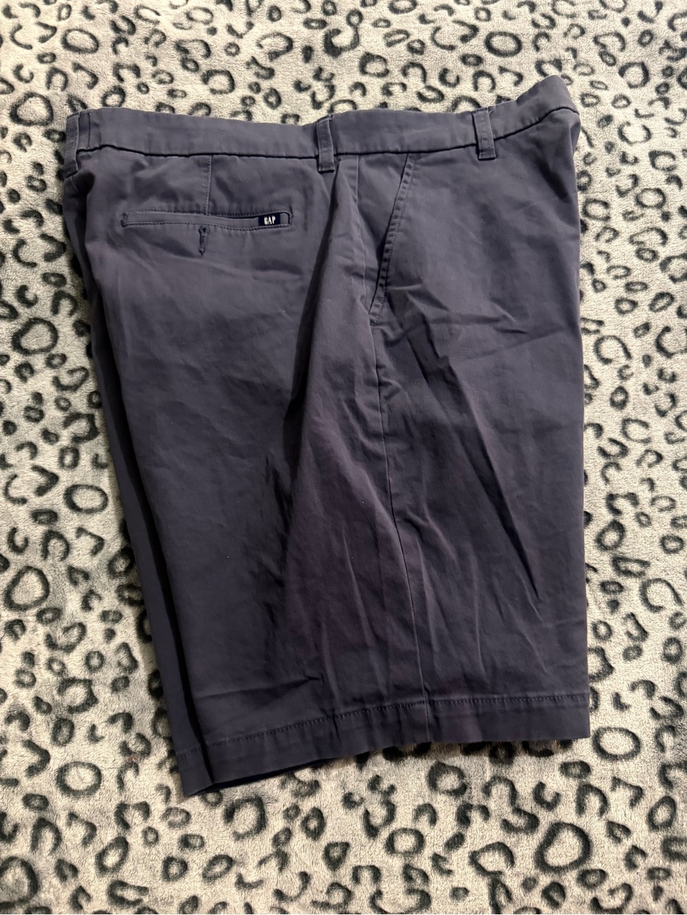 GAP Men's Dark Navy Flat-Front Chino Shorts